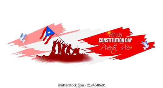 Vector illustration for Puerto Rico Constitution day