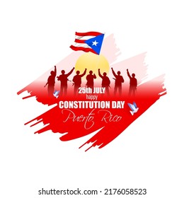 Vector illustration for Puerto Rico Constitution day