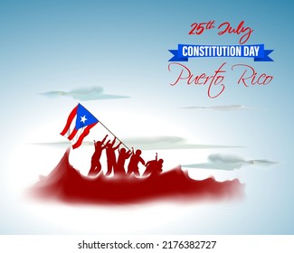 Vector illustration for Puerto Rico Constitution day