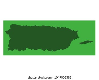 vector illustration of Puerto Rico map