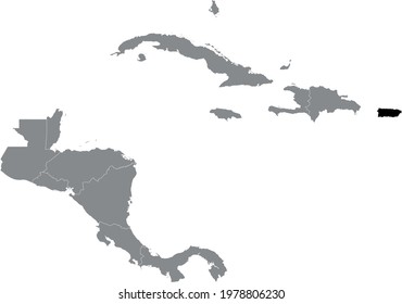 Vektorgrafik von Puerto Rico Karte