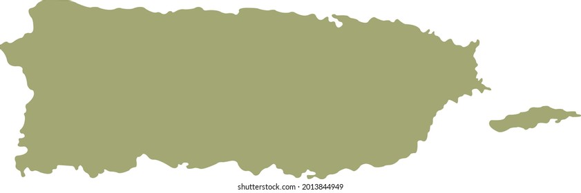 Vektorgrafik von Puerto Rico Karte