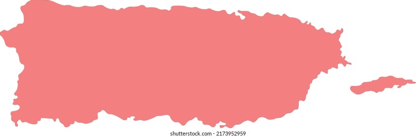 Vector Illustration of Puerto Rico map