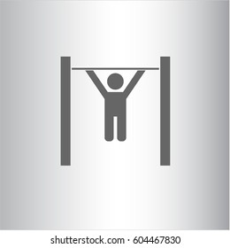 Vektorgrafik des Pull-Up-Symbols in grauer Farbe
