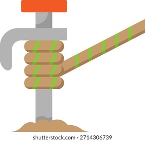 Ilustração vetorial de um sistema de polia
