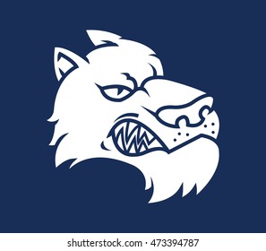 Vector illustration of puma head silhouette