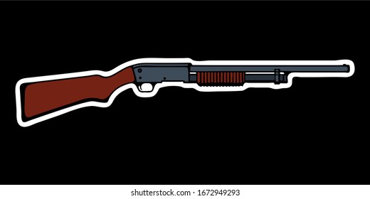 Ilustración vectorial de la acción de la bomba Shotgun. 