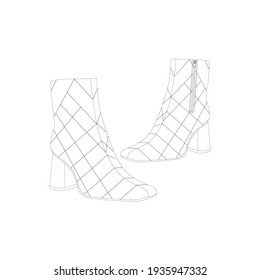 Vektorgrafik Pump Heels Design Mock up of Commercial Use