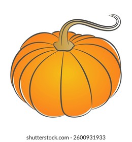 Vector Illustration of a Pumpkin – Autumn and Halloween Design