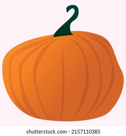 Ilustración vectorial de una calabaza. Hora del otoño. Halloween. Cosecha