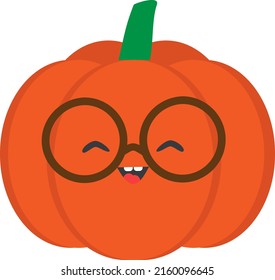 Vector illustration of pumpkin cartoon character