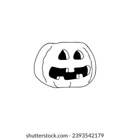 vector illustration of pumpkin character