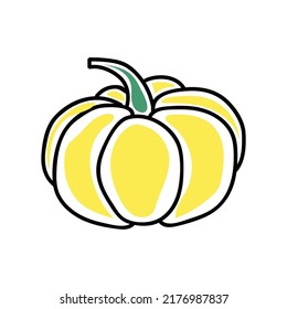 Vector illustration of pumpkin in doodle style
