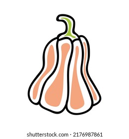 Vector illustration of pumpkin in doodle style