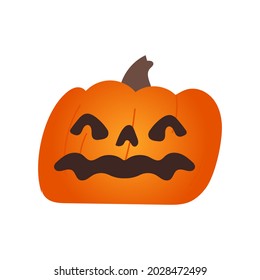 Vector Illustration of Pumpkin with face for your Halloween.