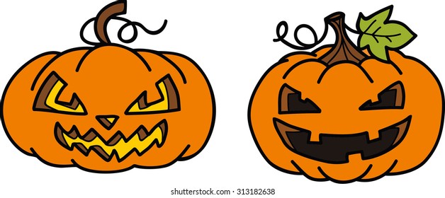 Vector illustration of pumpkin for Halloween