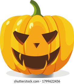 vector illustration pumpkin for halloween jack lantern