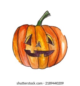 Vector illustration of pumpkin head character design. Flat vector illustration. Flat illustration on white background for decoration design.