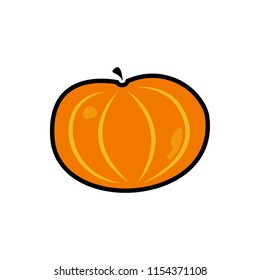 vector illustration. pumpkin icon on white background.