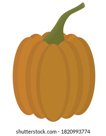 Vector illustration of a pumpkin isolated on a white background.