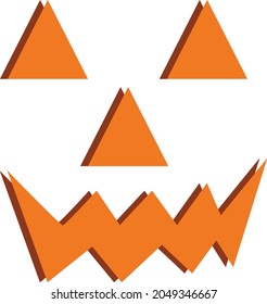 Vector illustration of Pumpkin on white background For print or use as poster, card, flyer or T Shirt
