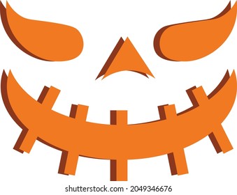 Vector illustration of Pumpkin on white background For print or use as poster, card, flyer or T Shirt