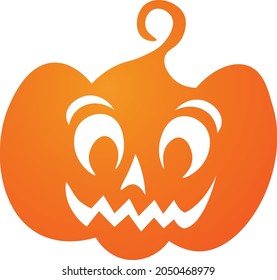 Vector illustration of Pumpkin on white background For print or use as poster, card, flyer or T Shirt