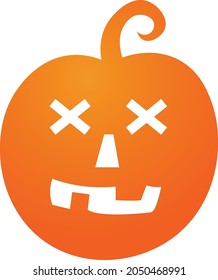 Vector illustration of Pumpkin on white background For print or use as poster, card, flyer or T Shirt