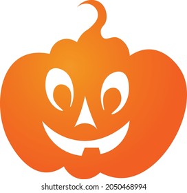 Vector illustration of Pumpkin on white background For print or use as poster, card, flyer or T Shirt