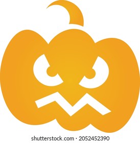 Vector illustration of Pumpkin on white background For print or use as poster, card, flyer or T Shirt