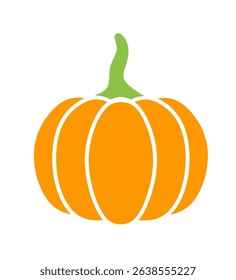 vector illustration of pumpkin on white background