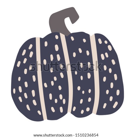 Vector illustration with a pumpkin on a white background. Vector illustration of an autumn harvest.
