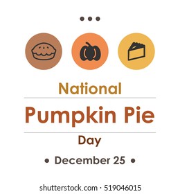 vector illustration for pumpkin pie day in december
