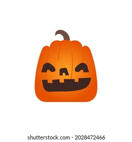 Ilustración vectorial de la calabaza con cara de sonrisa para tu Halloween.