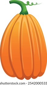 Vector illustration of a pumpkin. Vegetables.