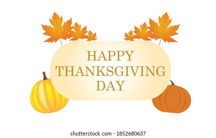Vector illustration of pumpkins, Apple, pomegranate. It is autumn. It is Thanksgiving day.