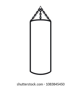 Vector illustration punching bag icon