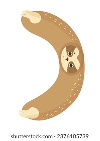 Vector illustration of a punctuation mark in the form of a cute animal. Template for a logo.