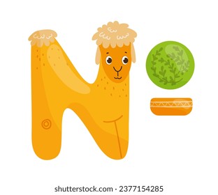 Vector illustration of a punctuation mark in the form of a cute animal. Template for a logo.