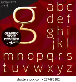 Vector Illustration Pure Golden Font Plus Stock Vector (Royalty Free ...