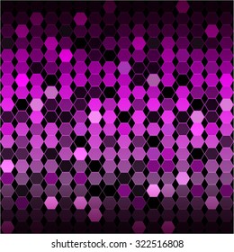 Vector illustration of Purple abstract background on a black background.