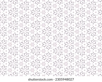 Vector Illustration of Purple Abstract Mandala or Ikat Texture Seamless Pattern for Wallpaper Background.
