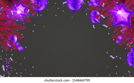 Vector Illustration of Purple Balloons