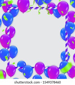 Vector Illustration of Purple Balloons