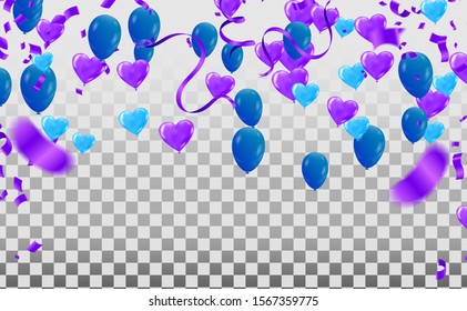 Vector Illustration of Purple Balloons