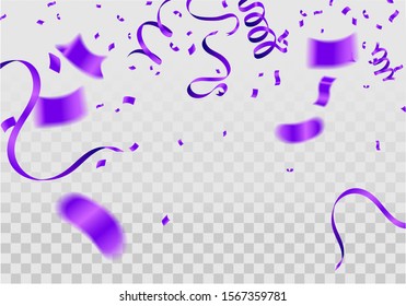 Vector Illustration of Purple Balloons