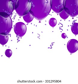 Vector Illustration of Purple Balloons