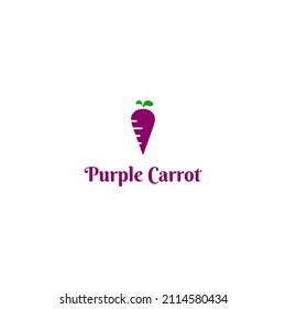 vector illustration of purple carrot