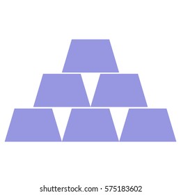 Vector Illustration of Purple Color Cup Pyramid Icon
