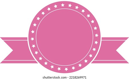 vector illustration of purple colored award ribbon banner on white background